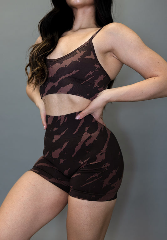 BROWN CAMO PERFORMANCE BRA