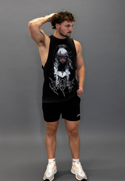 DARK CONVENT TANK TEE VINTAGE BLACK