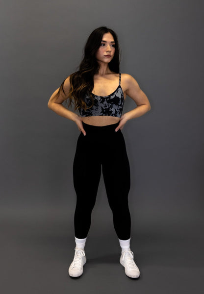 BLACK CAMO PERFORMANCE BRA