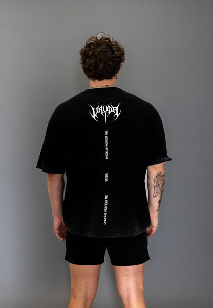 HELLFIRE GUARDIAN OVERSIZED TEE VINTAGE BLACK