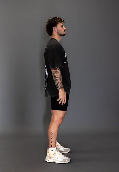 DIVINE DUALITY OVERSIZED TEE VINTAGE BLACK