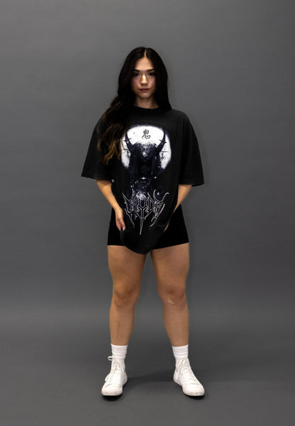 HELLFIRE GUARDIAN OVERSIZED TEE VINTAGE BLACK