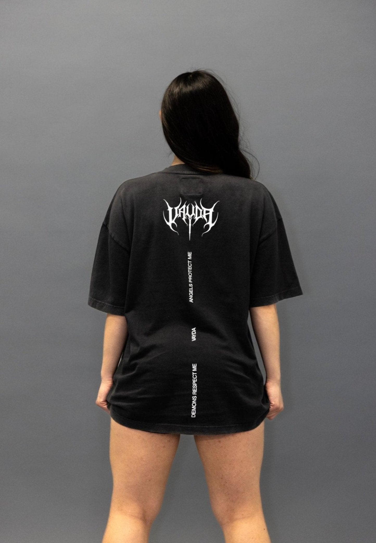 HELLFIRE GUARDIAN OVERSIZED TEE VINTAGE BLACK