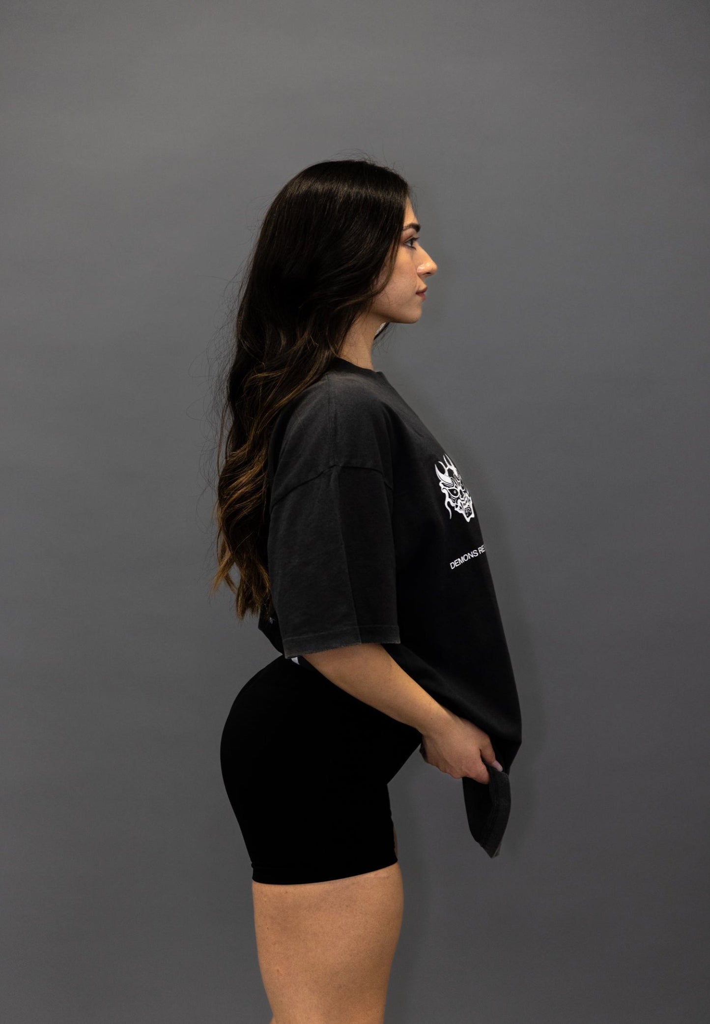 DIVINE DUALITY OVERSIZED TEE VINTAGE BLACK