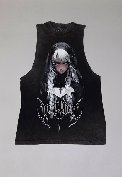 DARK CONVENT TANK TEE VINTAGE BLACK