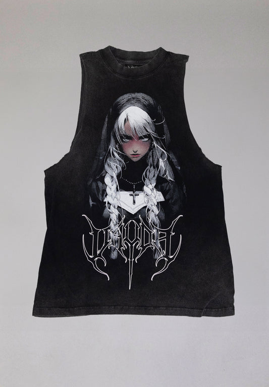 DARK CONVENT TANK TEE VINTAGE BLACK